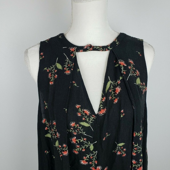 Free People Black Floral Dress Sleeveless - Picture 2 of 8
